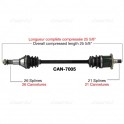 Can-Am Commander Front Left Axle