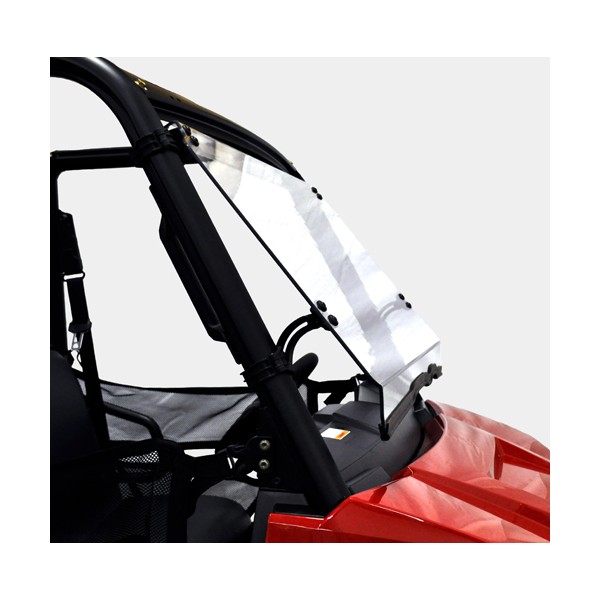 Rear Windshield PC Back Window For Polaris Ranger 400/500/570 Mid-Size 2010-2014 – Clear, Hard Coated, Pre-Drilled